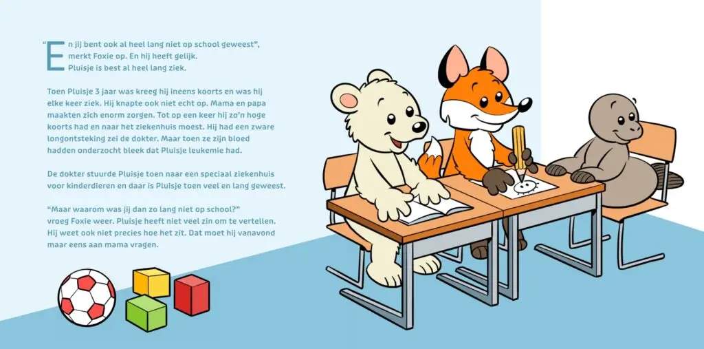 Illustratie uit het boekje 'Het haar van Pluisje'