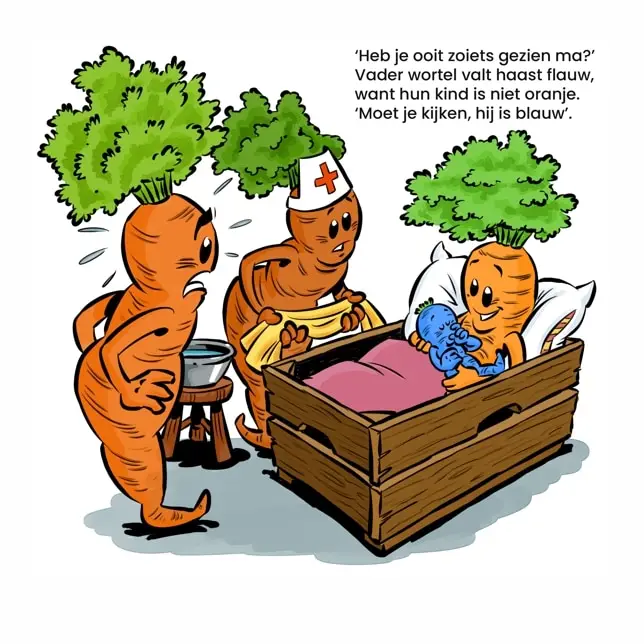 Illustratie uit het boekje Buitenpeentje