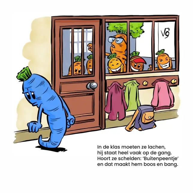 Illustratie uit het boekje Buitenpeentje