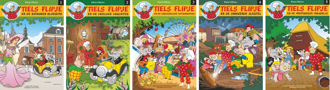 Tiels Flipje stripalbums door Flipje tekenaar Arie van Vliet