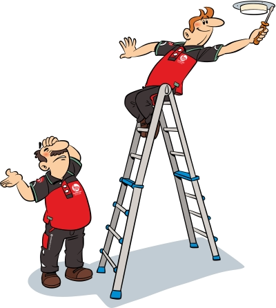 Hollander Techniek werken op hoogte ladder