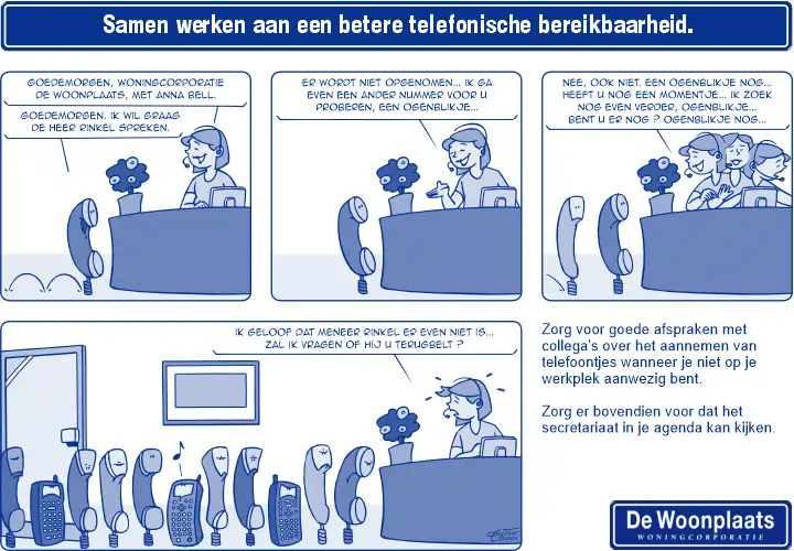 Strip voor woningcoöperatie De Woonplaats